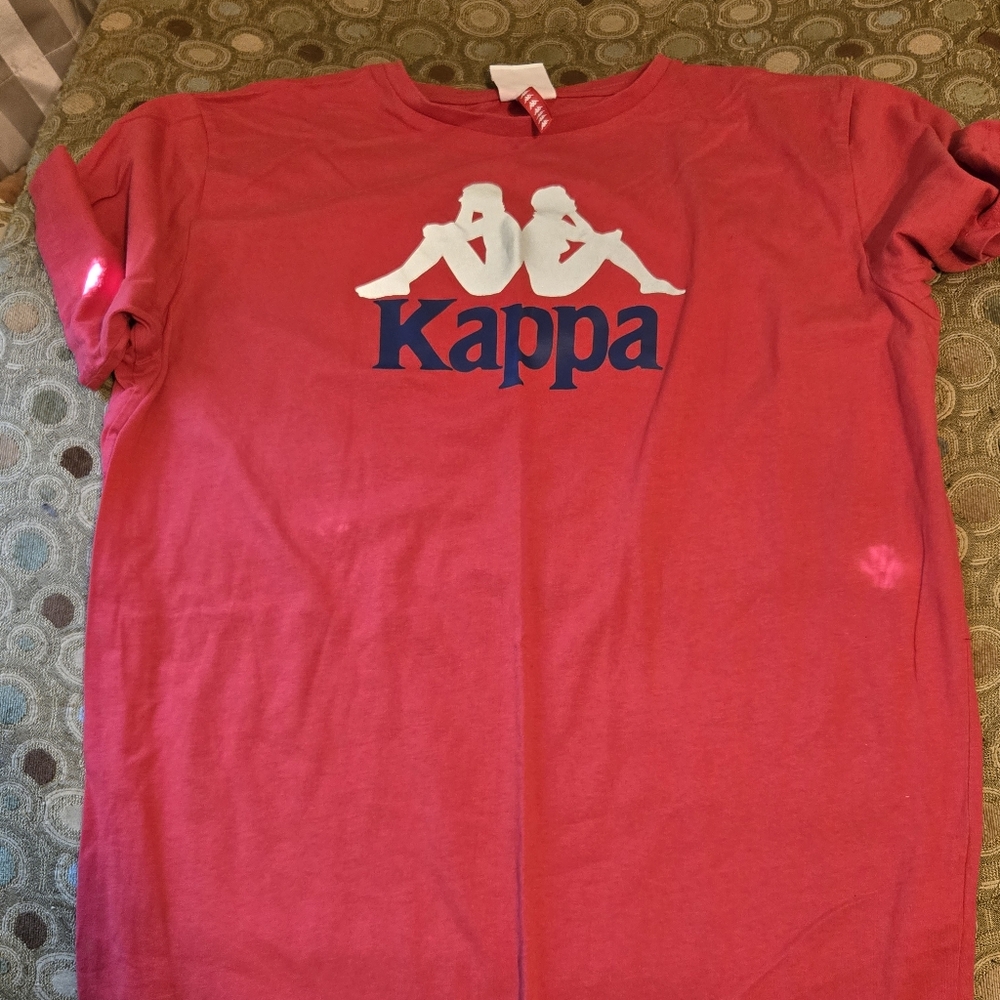 Kappa Red T-Shirt with Grey Logo